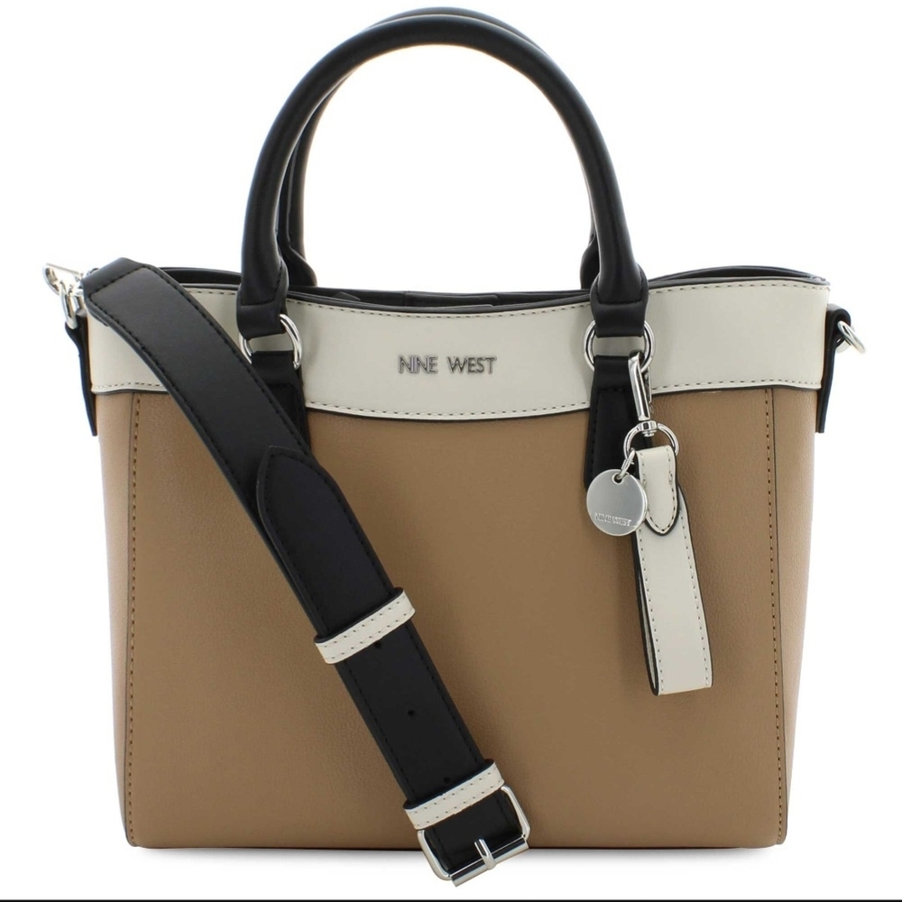 Nine West Beige and Black Satchel